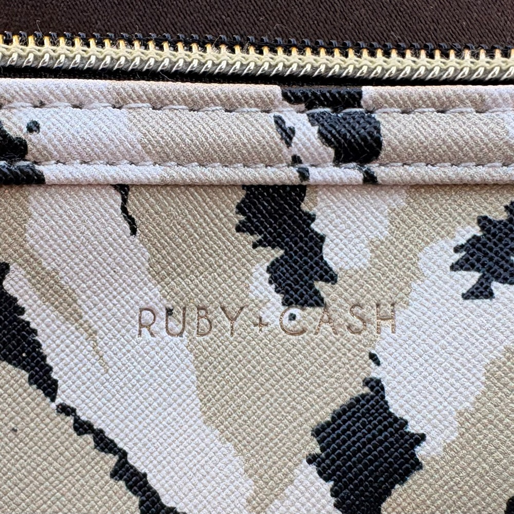 Tan and Black Clutch